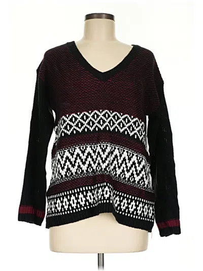 Pre-owned Lumiere Pullover Sweater In Burgundy