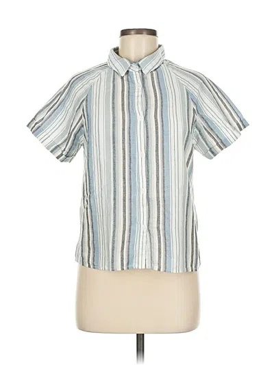 Pre-owned Lumiere Short Sleeve Blouse In Blue