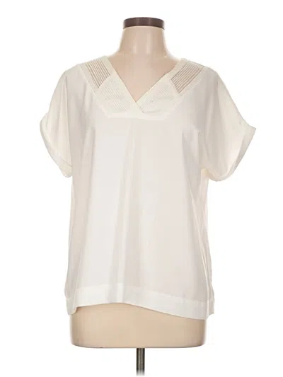 Pre-owned Lumiere Short Sleeve Blouse In Ivory