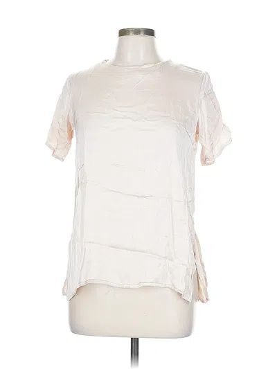 Pre-owned Lumiere Short Sleeve Blouse In White
