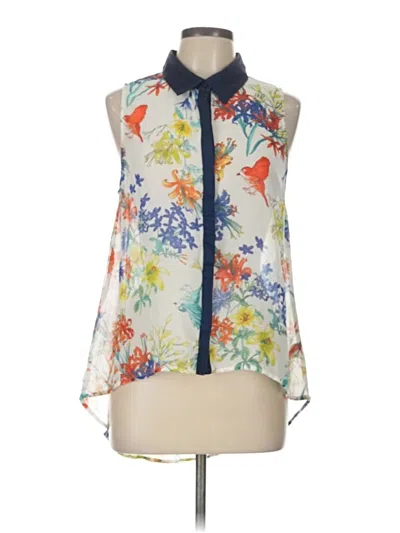 Pre-owned Lumiere Sleeveless Blouse In White