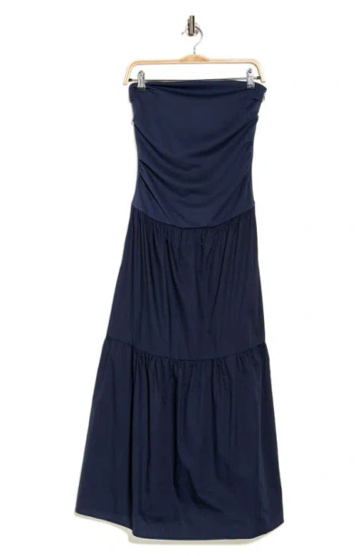 Lumiere Strapless Dress In Blue
