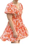 Lumiere Sunday Brunch Mini Dress In Orange In Orange