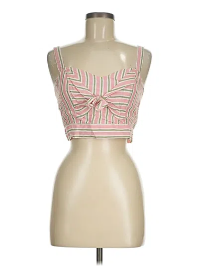 Pre-owned Lumiere Tube Top Pink Strapless Neckline Tops