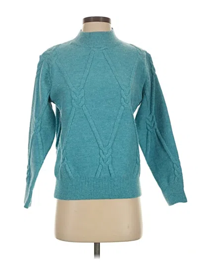 Pre-owned Lumiere Turtleneck Sweater In Teal