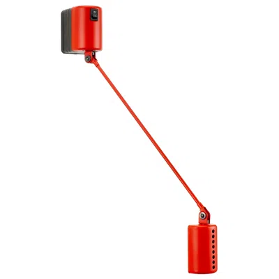 Pre-owned Lumina Daphine Parete 35 Led Wall Lamp In Matte Red By Tommaso Cimini