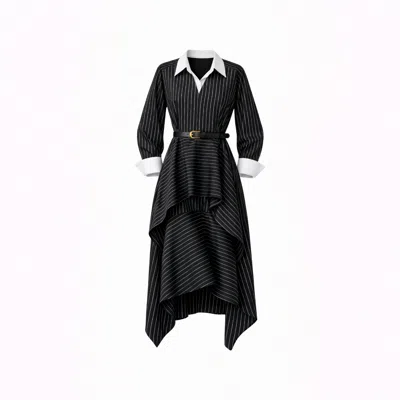 Lumina Eligma Women's Black / White Aurelia Sculpt Dress - Black & White