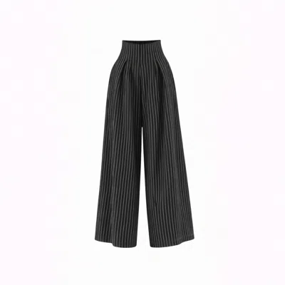 Lumina Eligma Women's Black / White The Palazzo Pants - Black & White Stripes In Multi