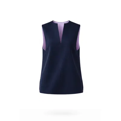 Lumina Eligma Women's Blue / Purple The Pear Shirt - Reversible Navy Lilac