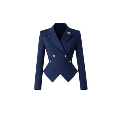 Lumina Eligma Women's Blue Sovereign Crop Jacket - Navy
