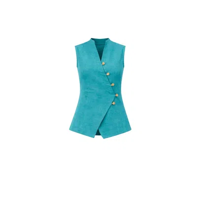 Lumina Eligma Women's Blue The Isla Vest Ensemble - Teal