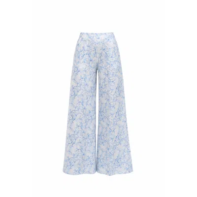 Lumina Eligma Women's Blue / White The Breeze Ensemble Pants - Blue Pattern In Multi