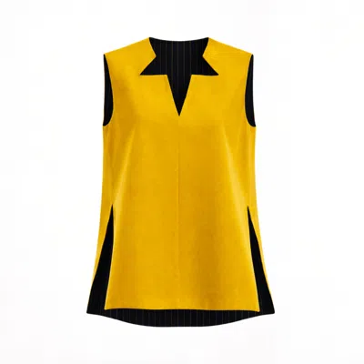 Lumina Eligma Women's Blue / Yellow Star Shirt - Reversible Navy Gold Striped In Multi