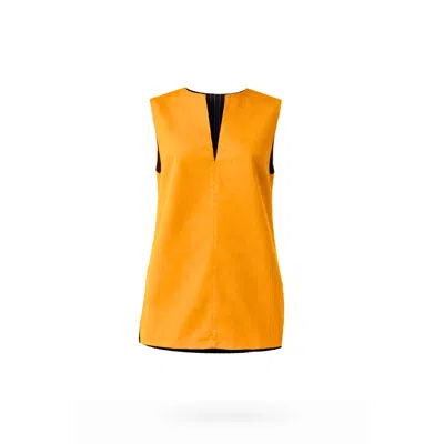 Lumina Eligma Women's Blue / Yellow The Pear Shirt - Reversible Navy & Gold Stripes In Orange