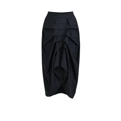 Lumina Eligma Women's Blue / Yellow The Vanguard Skirt - Navy & Mustard In Multi