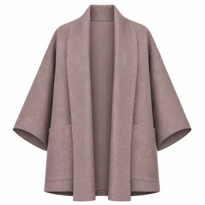 Lumina Eligma Women's Brown The Duality Linen Jacket - Coffee