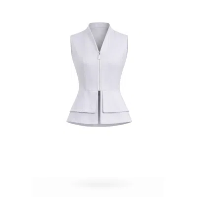 Lumina Eligma Women's Grey Construct Vest Suit Ensemble Light Gray In White