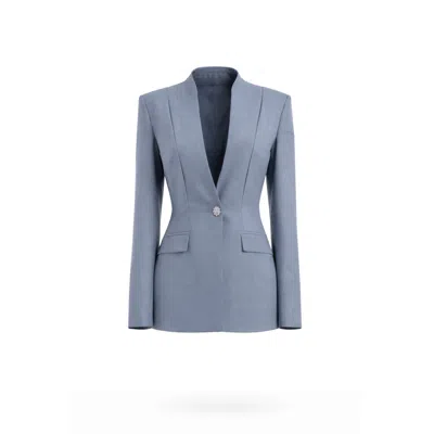 Lumina Eligma Women's Grey Regal Blazer - Dark Gray In Blue