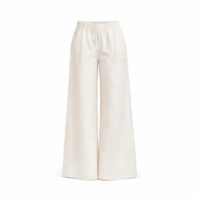 Lumina Eligma Women's Neutrals The Breeze Ensemble Pants - Cream In White
