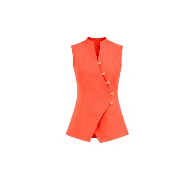 Lumina Eligma Women's Orange The Isla Vest Ensemble - Coral