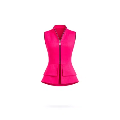 Lumina Eligma Women's Pink Construct Vest Suit Ensemble Fuschia In Multi
