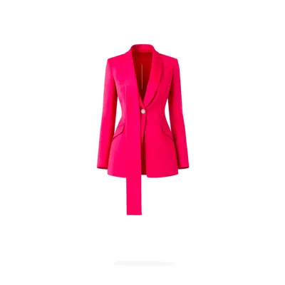 Lumina Eligma Women's Pink Shawl Suit Blazer  - Fuschia