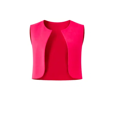 Lumina Eligma Women's Pink The Arabesque Vest Ensemble – Fuchsia