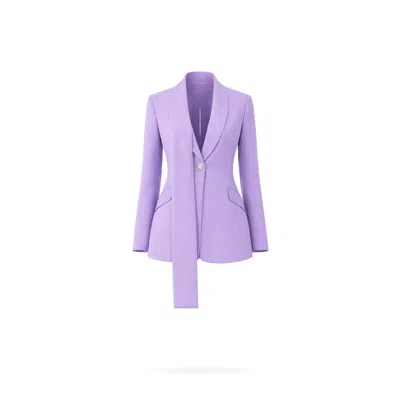 Lumina Eligma Women's Purple Shawl Suit Blazer - Lilac