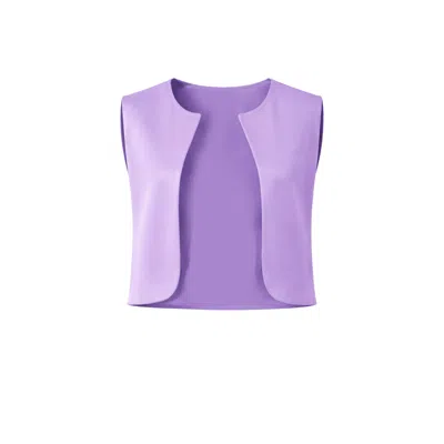 Lumina Eligma Women's Purple The Arabesque Vest Ensemble - Lilac