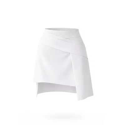 Lumina Eligma Women's The Refined Curve Skirt - White In Multi