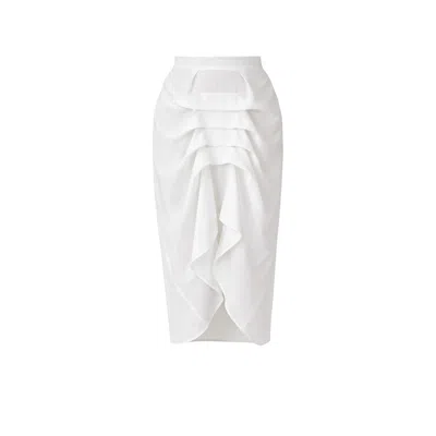 Lumina Eligma Women's The Vanguard Skirt - White Silk Mix