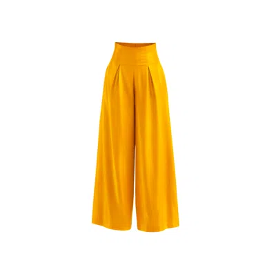 Lumina Eligma Women's Yellow The Palazzo Pants - Mustard Gold