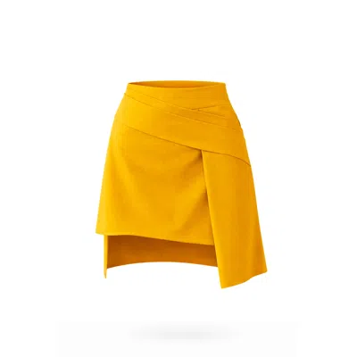 Lumina Eligma Women's Yellow The Refined Curve Skirt - Mustard Gold
