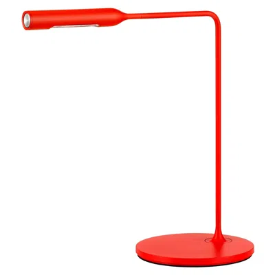 Pre-owned Lumina Flo Bedside Lamp In Matte Red By Foster+partners