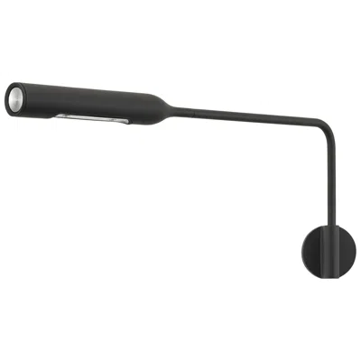 Pre-owned Lumina Flo Wall M Lamp In Black Soft-touch By Foster+partners