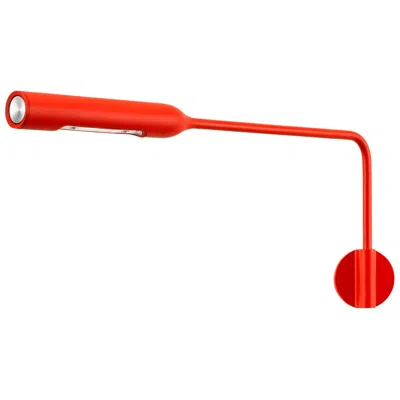 Pre-owned Lumina Flo Wall M Lamp In Matte Red By Foster+partners