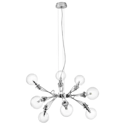Pre-owned Lumina Matrix Otto Suspension Lamp In Brushed Nickel By Yaacov Kaufman In Transparent