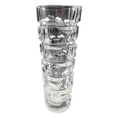Pre-owned Luminarc French Leaded Glass Windsor Cristal D'arques Vase By J. G. Durand For  In Transparent