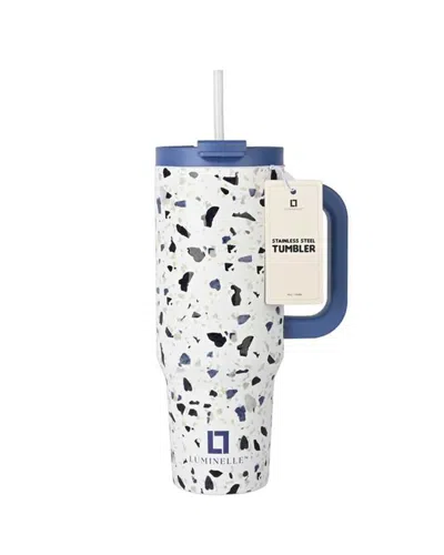 Luminelle 40oz Stainless Steel Leak-proof Tumbler With Straw In Blue