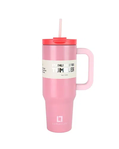 Luminelle 40oz Stainless Steel Leak-proof Tumbler With Straw In Pink