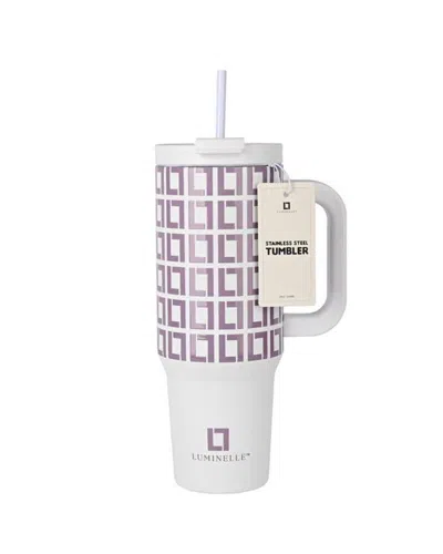 Luminelle 40oz Stainless Steel Leak-proof Tumbler With Straw In White