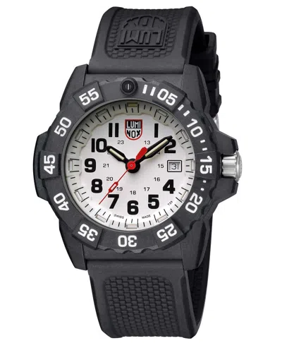 Pre-owned Luminox 3500 White Dial Navy Seal Series Rubber Strap Men's Watch Xs.3507
