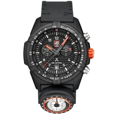Pre-owned Luminox Bear Grylls Men's Watch Quartz Chronograph Black Dial Strap 3782.mi