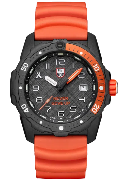 Pre-owned Luminox Bear Grylls Xb.3729.ngu Survival Sea Series Never Give Up Quartz Watch