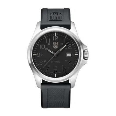 Luminox Black Resin Sport Watch In Burgundy