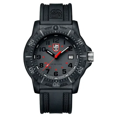 Luminox Black Resin Sport Watch In Brown