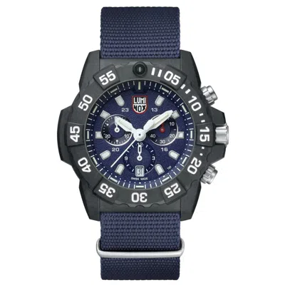 Luminox Black Rubber Sport Watch In Gold