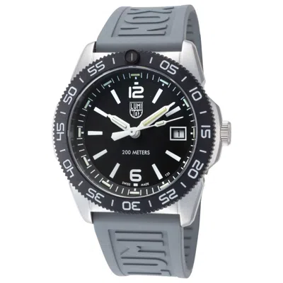 Luminox Gray Rubber Sport Watch In Black