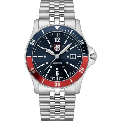 Luminox Gray Stainless Steel Sport Watch In Silver