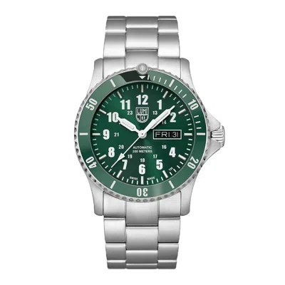 Pre-owned Luminox Green 42mm Automatic Sport Timer Dive Men's Watch Xs.0937